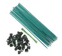 INOOMP Tuteurs de Plantes Kit de Support pour Jardin Extérieur avec Clips et Attaches Protection Vent et Pluie pour Stable des Fleurs et Vignes Ensemble