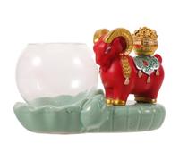 INOOMP Vase hydroponique en céramique 2027 Mouton, Support décoratif | Vase Feng Shui, idéal pour la décoration de bureau, propagation facile dans l'eau, parfait pour la culture hydroponique.