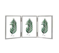 Inov8 Cadre photo plaqué argent résistant au ternissement - Cadre triple bord fin pour trois photos de 18 x 12 cm