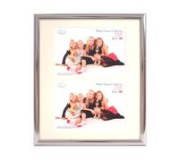 Inov8 Cadre Photo Traditionnel pour 2 Photos de 17,8 x 12,7 cm chacune Chromé