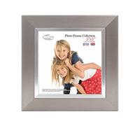 Inov8 SPIG9 Cadre Photo Traditionnel Fabrication Britannique Argenté rayé 25 x 20 cm, Insert en étain argenté, 13 x 10 cm