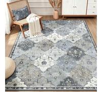 INOVADAY Boho Tapis de Salon Lavable en Machine 120x170 cm Gris/Marron