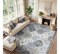 INOVADAY Boho Tapis de Salon Lavable en Machine 160x230 cm Gris/Marron