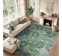 INOVADAY Boho Tapis de Salon Lavable en Machine 160x230 cm Vert Foncé