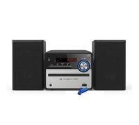 INOVALLEY Chaîne HiFi Bluetooth 5.0 Lecteur CD MP3 USB FM 2x25W Noir CH37-BTH + Clé USB 32 Go