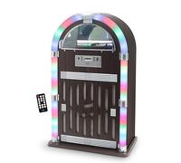 INOVALLEY Chaîne HiFi Jukebox Retro 60W avec Tourne Disque Vinyle Bluetooth, CD, FM + télécommande