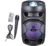 INOVALLEY KA02 BOWL- Enceinte lumineuse Bluetooth 400W - Fonction Karaoké - Boule kaléidoscope LED multicolore - Port USB, Micro-SD