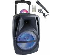 INOVALLEY KA116BOWL - Enceinte lumineuse Bluetooth 450 W - Fonction karaoké - Boule kaléidoscope LED multicolore - Connexion USB