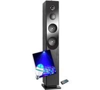 Inovalley Enceinte colonne HP33-CD Blacktower 100 W Bluetooth lecteur CD