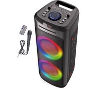 Enceinte Lumineuse avec Lecteur CD INOVALLEY MS06-CD-XXL - Bluetooth 5.0-1000W - Fonction karaoké