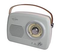 INOVALLEY Radio Vintage portative Bluetooth Bleue