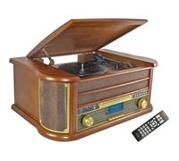 INOVALLEY RETRO29E-N Chaîne Hifi vinyle style rétro - Bluetooth 5.0 - 2x20W - Lecteur CD / K7 audio - Radio FM - Port USB 2.0
