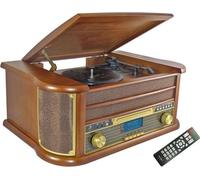 INOVALLEY RETRO29E-N Chaîne Hifi vinyle style rétro - Bluetooth 5.0 - 2x20W - Lecteur CD / K7 audio - Radio FM - Port USB 2.0