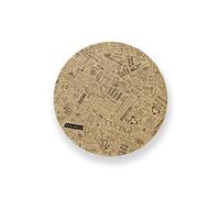 Inoverse Deli Paper Lot de 50 feuilles de papier à pizza rond et résistant à la graisse Diamètre 32,5 cm Papier journal pour aliments et hamburgers - Papier séparateur oléophobe pour pizza, barbecue