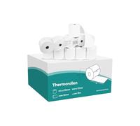 Inoverse EC-Cash Lot de 25 rouleaux de papier thermique, 57 mm x 30 mm x 12 mm, pour système de caisse, imprimante EPOS et terminal POS - Papier d'impression zéro blanc sans BPA - 15 m