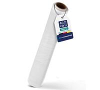 Inoverse Film Étirable Transparent à la Main - 2 Rouleau 40 cm/900 g pour Meubles et Déménagement, Film d’Emballage sur Rouleau