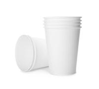 Inoverse Gobelets en carton jetables, 500 pièces de 200 ml, Blancs, Pour café à emporter, Boissons chaudes et froides, Durables et biodégradables