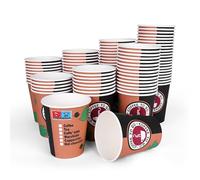 Inoverse Gobelets jetables en carton de 180 ml, gobelets à café à emporter, gobelets en carton, gobelets jetables pour thé, café, gobelets en papier, tasses à café à emporter, 100 pièces