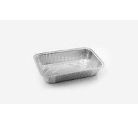 Inoverse Lot de 100 barquettes en aluminium, 21,2 x 14,7 x 4 cm, pour grillades, plats à gratin en aluminium de qualité supérieure