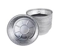 Inoverse Lot de 100 moules à pâtisserie ronds en aluminium Diamètre : 18 cm Jetables Pour linzer, soufflé, soufflé Ronds De qualité supérieure