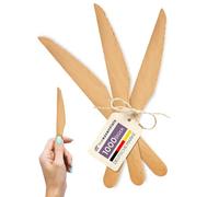 Inoverse Lot de 1000 couverts en bois, 16,5 cm de long, couteaux jetables biodégradables, couteaux respectueux de l'environnement, ustensiles durables et compostables