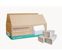 Inoverse Lot de 4 000 serviettes en papier, pliées en zzz, pour distributeur, 25 x 23 cm, gris