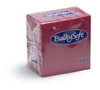 Inoverse Lot de 500 Serviettes de Table en Papier Unies Bordeaux - 2 Plis, Pliage 1/4, 33 x 33 cm - Serviettes Décoratives pour Mariage, Fête, Restaurant et Gastronomie