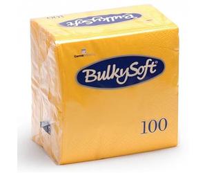 Inoverse Lot de 500 Serviettes de Table en Papier Unies Jaune - 2 Plis, Pliage 1/4, 33 x 33 cm - Serviettes Décoratives pour Mariage, Fête, Restaurant et Gastronomie