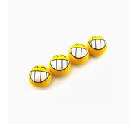 Inovey 4Pcs Moto Voiture Pneu Valve Bouchon Personnalisé Smiley Pneu Valve Bouchon Balle Housse De Protection -E -7 mm