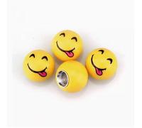 Inovey 4Pcs Moto Voiture Pneu Valve Bouchon Personnalisé Smiley Pneu Valve Bouchon Balle Housse De Protection -H -7 mm