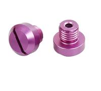 Inovey 4Pcs Vis De Rétroviseur Universel pour Moto Vis De Rétroviseur pour Véhicule Électrique M8/M10 Vis De Rotation dans Le Sens des Aiguilles d'une Montre - La Couleur Violette- M10*1.25