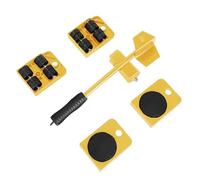 Inovia MobiLift - Kit Outil De Levage pour Meubles Et Électroménager - Leve Meuble Lourd Élévateur Planche Roulette Demenagement Charge Max De 150 Kg,Idéal pour Déménagement (Jaune)