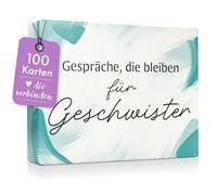 Inovida Deep Talk Jeu de cartes pour frères et sœurs - 100 questions sur l'enfance, les souvenirs et les rêves - Racontez des cartes - Cartes de conversation pour frères et sœurs - Dites-vous plus