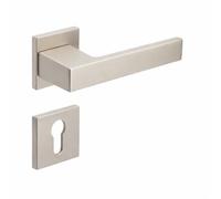 INOVO NOVE 251 Slim Z0251 Poignée de porte intérieure en aluminium de qualité supérieure Poignée universelle (Z0251) Carré + 17 PZ Nickel mat