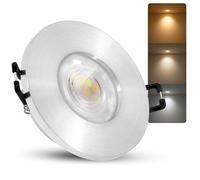 Inovum ISASO Spot LED encastrable rond plat brossé argenté IP65 - Avec module de 4 W - Couleur de lumière changeable - Pour l'extérieur et l'intérieur