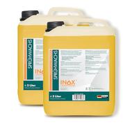 INOX® Cire en spray 2 x 5 l, cire de voiture de qualité supérieure avec effet déperlant, pour sceller la peinture avec protection brillante, pour sceller et entretenir facilement par pulvérisation