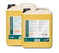 INOX Cire en spray 5 l + shampooing de voiture 5 l | Cire de voiture de qualité supérieure avec effet déperlant | Cire pour sceller la peinture avec protection brillante | Nettoyant pour voitures