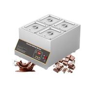 Inox Machine de Fusion Chocolat,12kg Cuve Unique-Fondoir à Chocolat Électrique-Surface Facile à Nettoyer,Trempeuse à Chocolat,Chauffe Électrique Pour Buffet Restaurant(4Tank)
