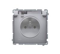INOX MODULE PRISE 1X Z/U AVEC CLAPET FUMÉE BASIC BMGZ1B.01/21A