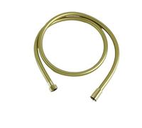 Inox Tuyau de Douche Flexible de douche en acier inoxydable et PVC souple, accessoire baignoire, 1,5 mètre, raccord chromé doré(Color9)