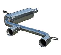 InoXcar 100% Inox Échappement Sport 'Central' compatible avec Renault Megane II 2.0 DCi GT 2007- 2x80mm