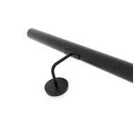 InoXLM Main Courante Diam. 42,4 mm en Acier Peint Blanc | Fabriqué en Italie | Couleur Noire ou Marron | Pour Escalier Intérieur et Extérieur