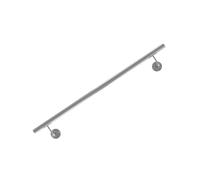 INOXLM Main Courante pour escalier en Acier Inoxydable AISI 304 ⌀ 33,7 mm, Rampe escalier Finition Satinée Fabriqué en Italie, Garde corps escalier pour Intérieur et Extérieur (170cm)