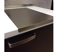 INOXLM Planche à découper en acier inoxydable 59 x 59 Pliage 2 cm