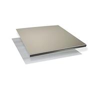 INOXLM Planche à Découper en Acier Inoxydable - Plan de Travail de Différentes Tailles Pour Cuisine, Bar, Restaurant - Avec Support Pour Pétrir