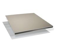 INOXLM Plaque Inox Cuisine 60x50cm en acier Inoxydable, Planche a decouper inox différentes tailles pour Cuisine, Bar, Restaurant Planche à Pétrir Inox pour Pain et Pizza(Hauteur 2cm)