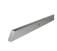 INOXLM Rampe escalier rectangulaire en Acier Inox AISI 304 40x20mm, Main Courante Pour Escalier Finition Satinée Made in Italy, Garde corps escalier pour Intérieur et Extérieur (Gris 220 cm)