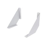 INOXLM Support d'étagère mural | Support d'étagère en fer | Étagère d'angle | Support d'étagère | 2 pièces (Large - 20 cm, White)