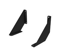 INOXLM Support d'étagère mural | Support d'étagère en fer | Étagère d'angle | Support d'étagère | 2 pièces (Large - 20 cm, noir)