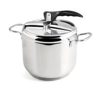 INOXPRAN - Autocuiseur, Acier Inoxydable, capacité de 7 litres, Préparation Cuisine, Triple Fond pour Tous, plaques de Cuisson y comprit l’Induction, Cuisine Rapide et économies d'énergie.